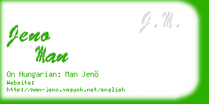 jeno man business card
